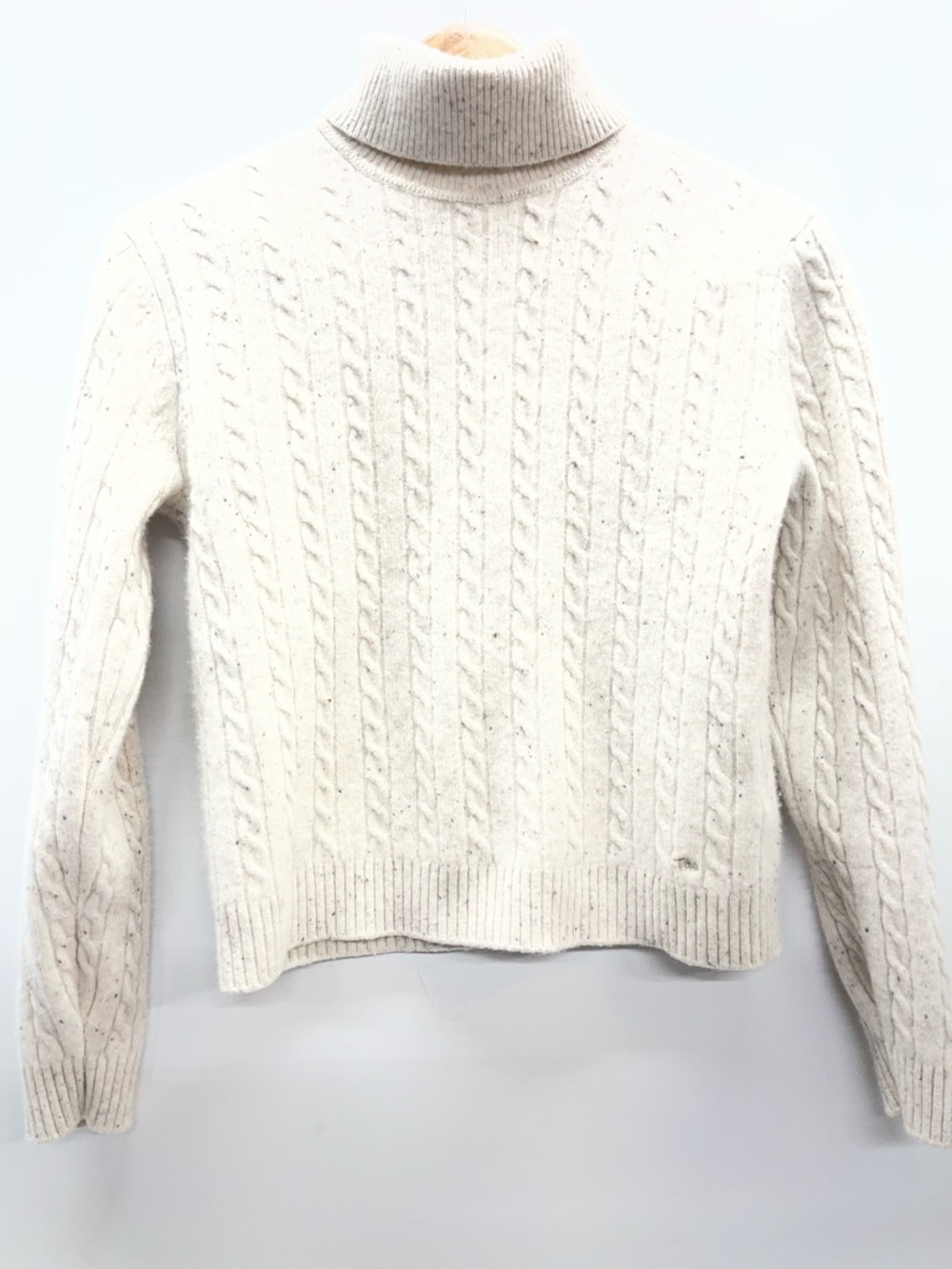 Aritzia‎ TNA Cream Cable Turtleneck Wool Sweater
